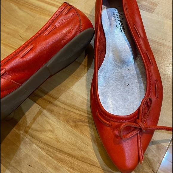 LE CHATEAU soft leather orange flat - Picture 4 of 6